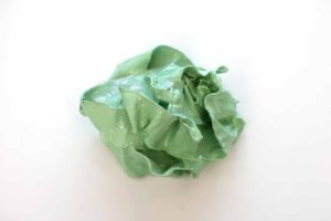 Mint green cast boxing wraps as feminist art